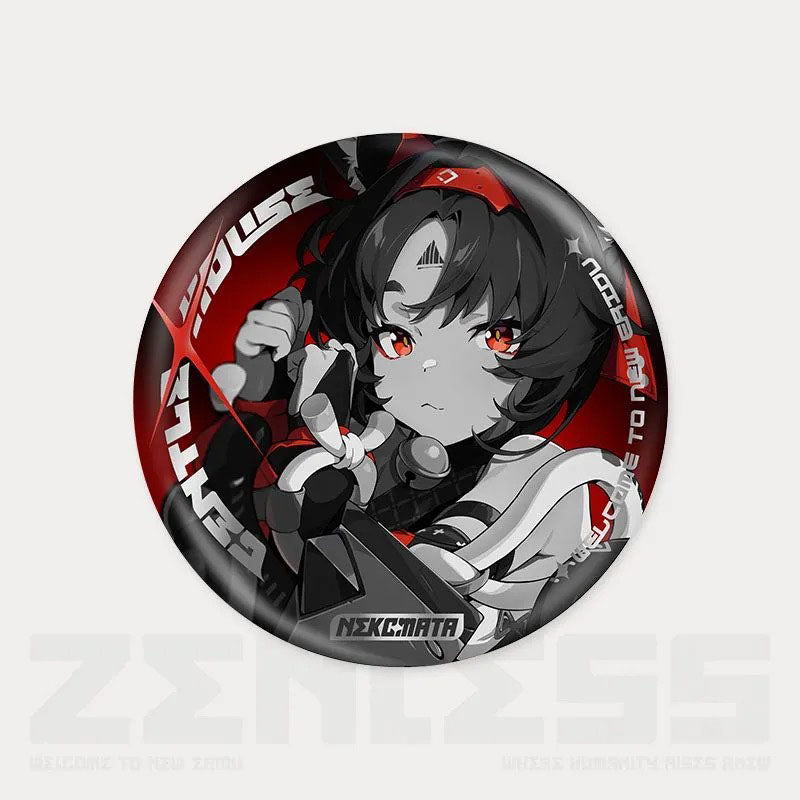 Zone Zero Character Pin Badges - 58mm Refrigerator Magnet Anime Game Merch Gift for Fans and Students - Zllada