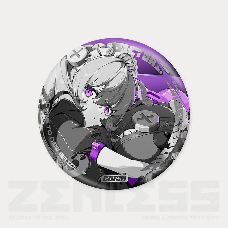Zone Zero Character Pin Badges - 58mm Refrigerator Magnet Anime Game Merch Gift for Fans and Students - Zllada