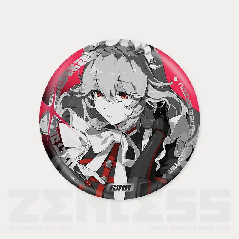 Zone Zero Character Pin Badges - 58mm Refrigerator Magnet Anime Game Merch Gift for Fans and Students - Zllada