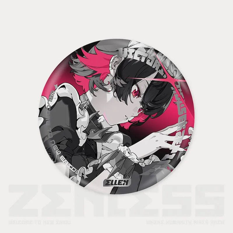 Zone Zero Character Pin Badges - 58mm Refrigerator Magnet Anime Game Merch Gift for Fans and Students - Zllada