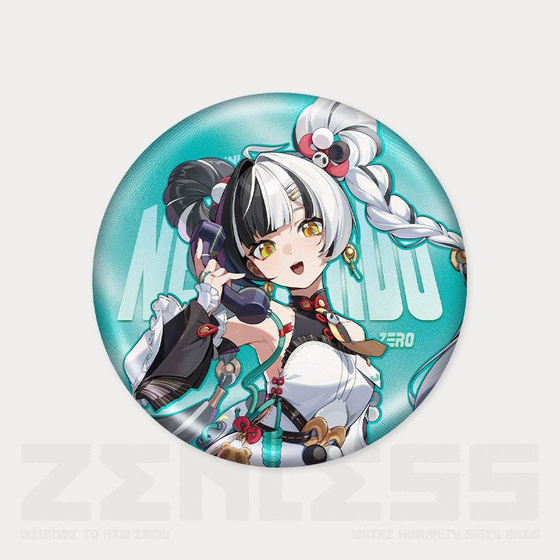 Zone Zero Character Pin Badges - 58mm Refrigerator Magnet Anime Game Merch Gift for Fans and Students - Zllada
