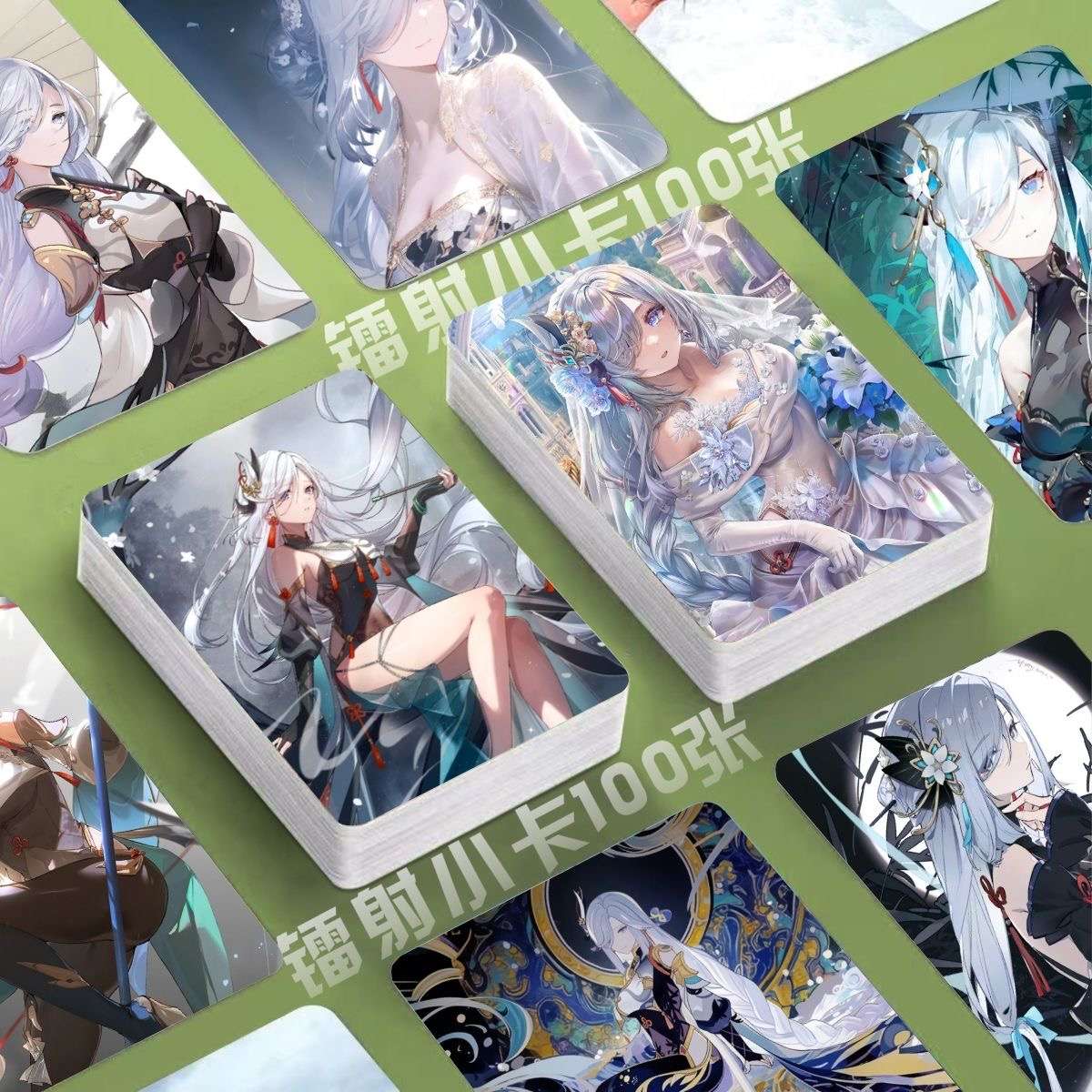 Genshin Holographic 50 Pcs Cards -  Gamers Fans Gift - Zllada