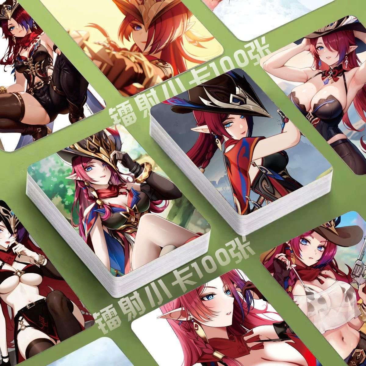 Genshin Holographic 50 Pcs Cards -  Gamers Fans Gift - Zllada