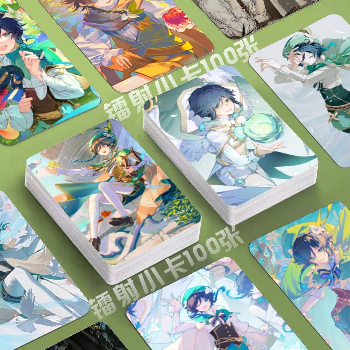 Genshin Holographic 50 Pcs Cards -  Gamers Fans Gift - Zllada