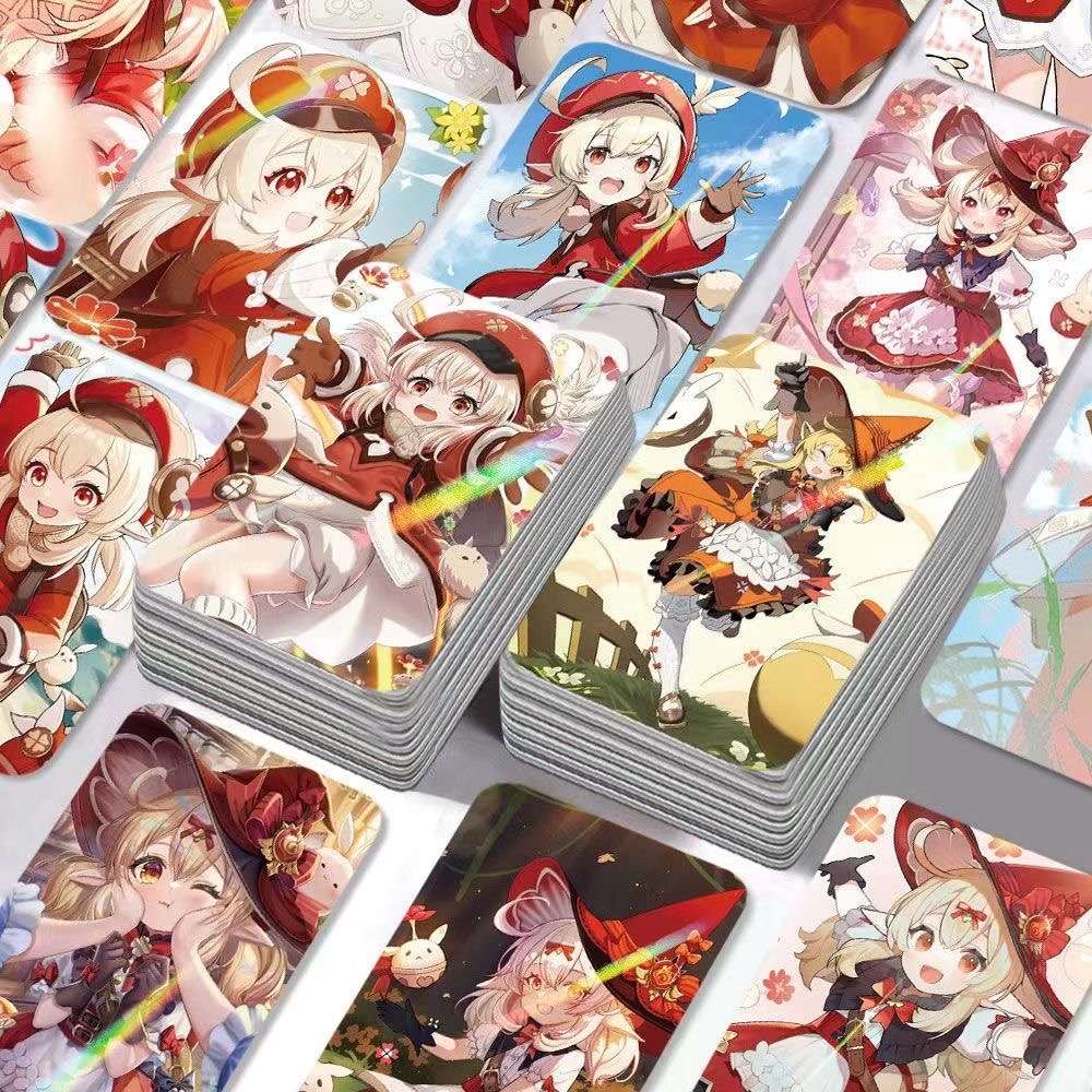 Genshin Holographic 50 Pcs Cards -  Gamers Fans Gift - Zllada