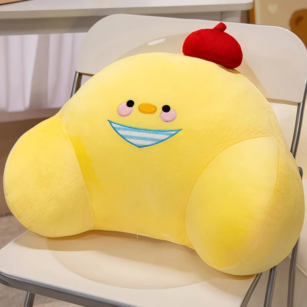 Love DeepspacePeripherals Lumbar Support Pillow – Versatile for Office, Bed, and Sofa, Cute Plush Back Cushion