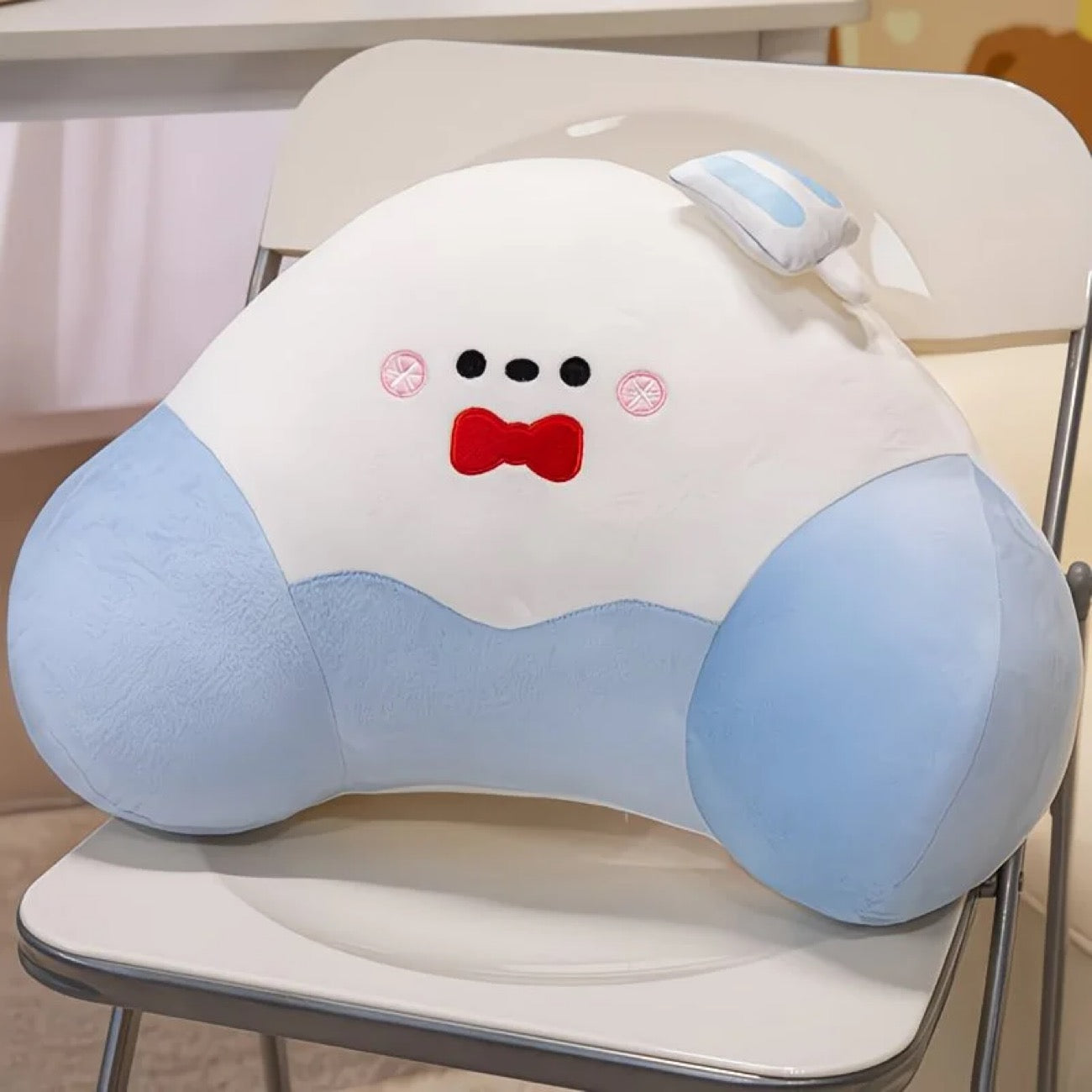 Love DeepspacePeripherals Lumbar Support Pillow – Versatile for Office, Bed, and Sofa, Cute Plush Back Cushion