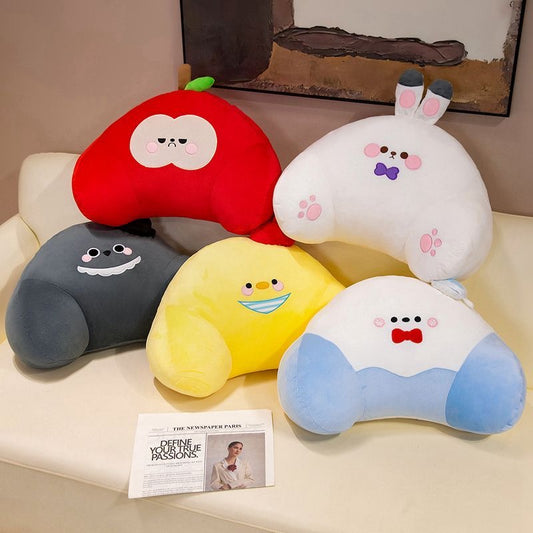 Love DeepspacePeripherals Lumbar Support Pillow – Versatile for Office, Bed, and Sofa, Cute Plush Back Cushion