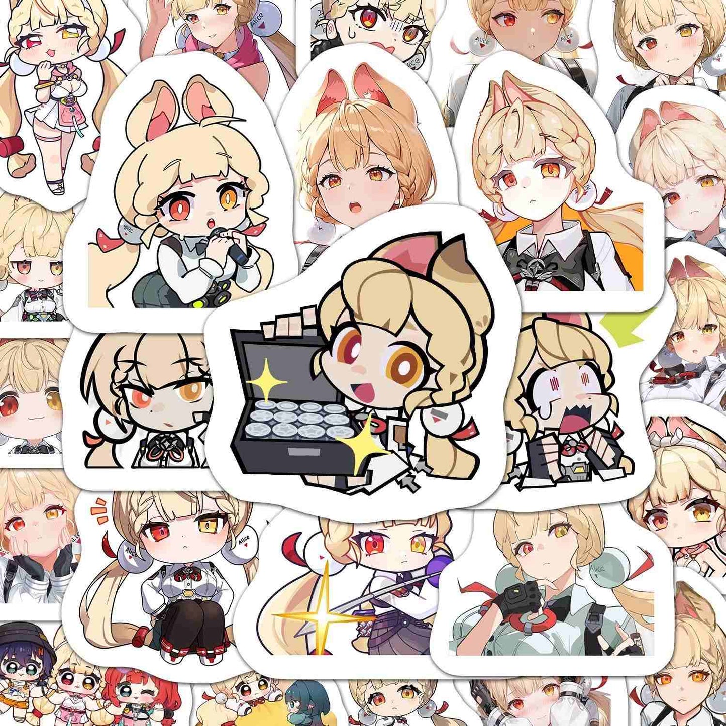 Alice ZZZ Zone Zero 60 PCS Stickers - Anime Fan Gifts -Zllada