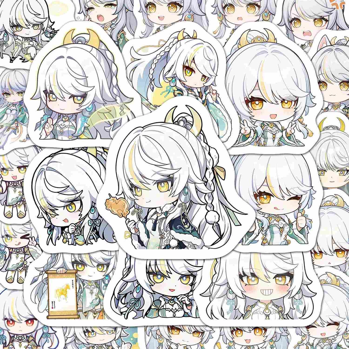 Zibai Genshin 60 Pcs Stickers - Anime Fan Gifts -Zllada