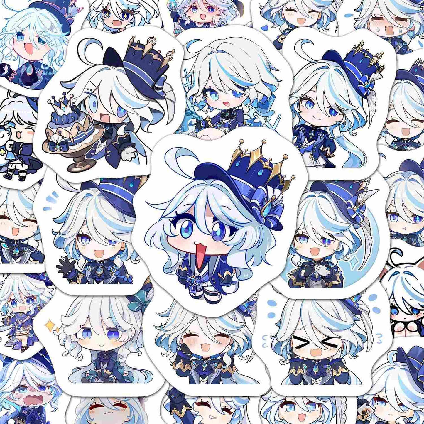 60 PCS Furina Genshin Stickers - Anime Fan Gifts -Zllada