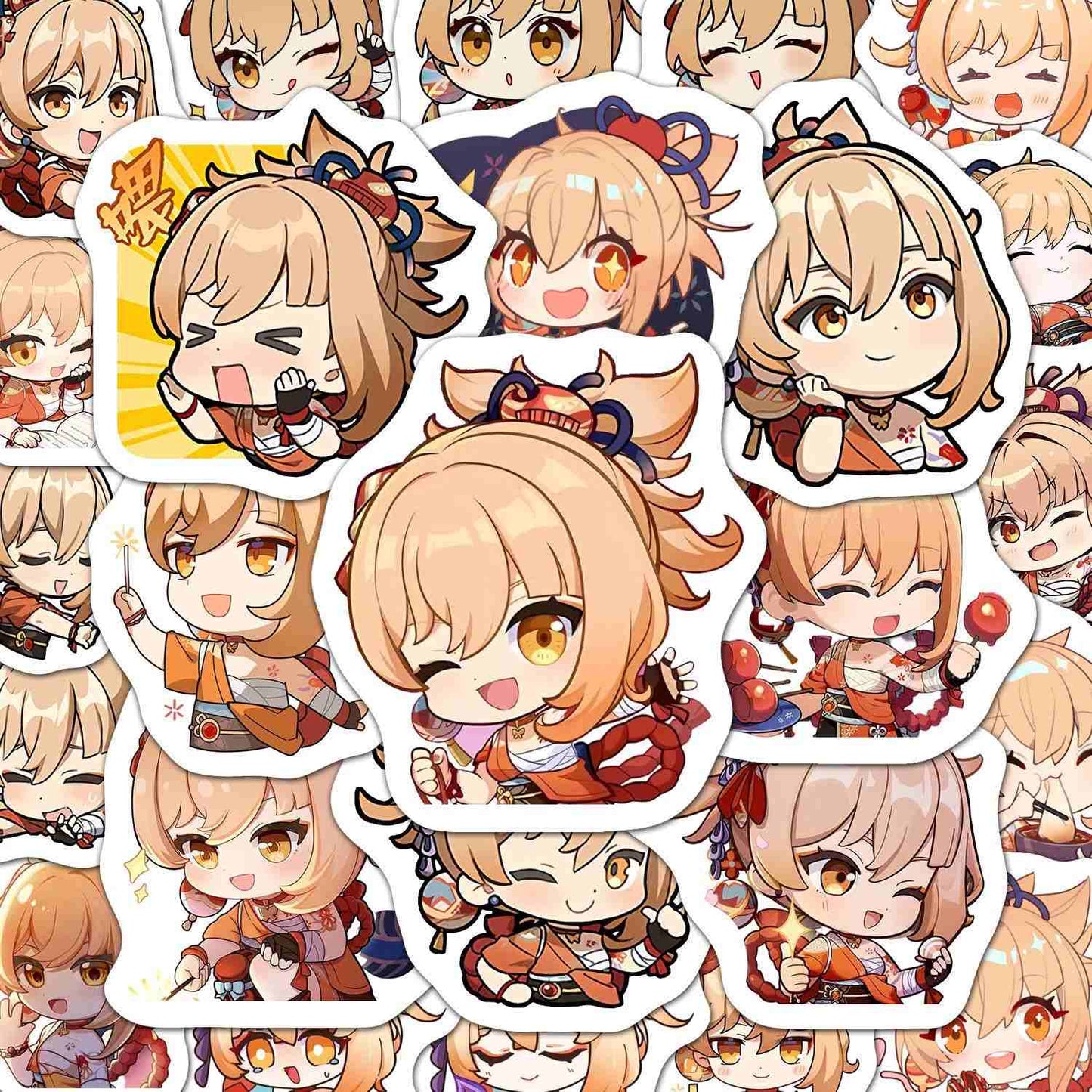 60 PCS Yoimiya Genshin Stickers - Anime Fan Gifts -Zllada