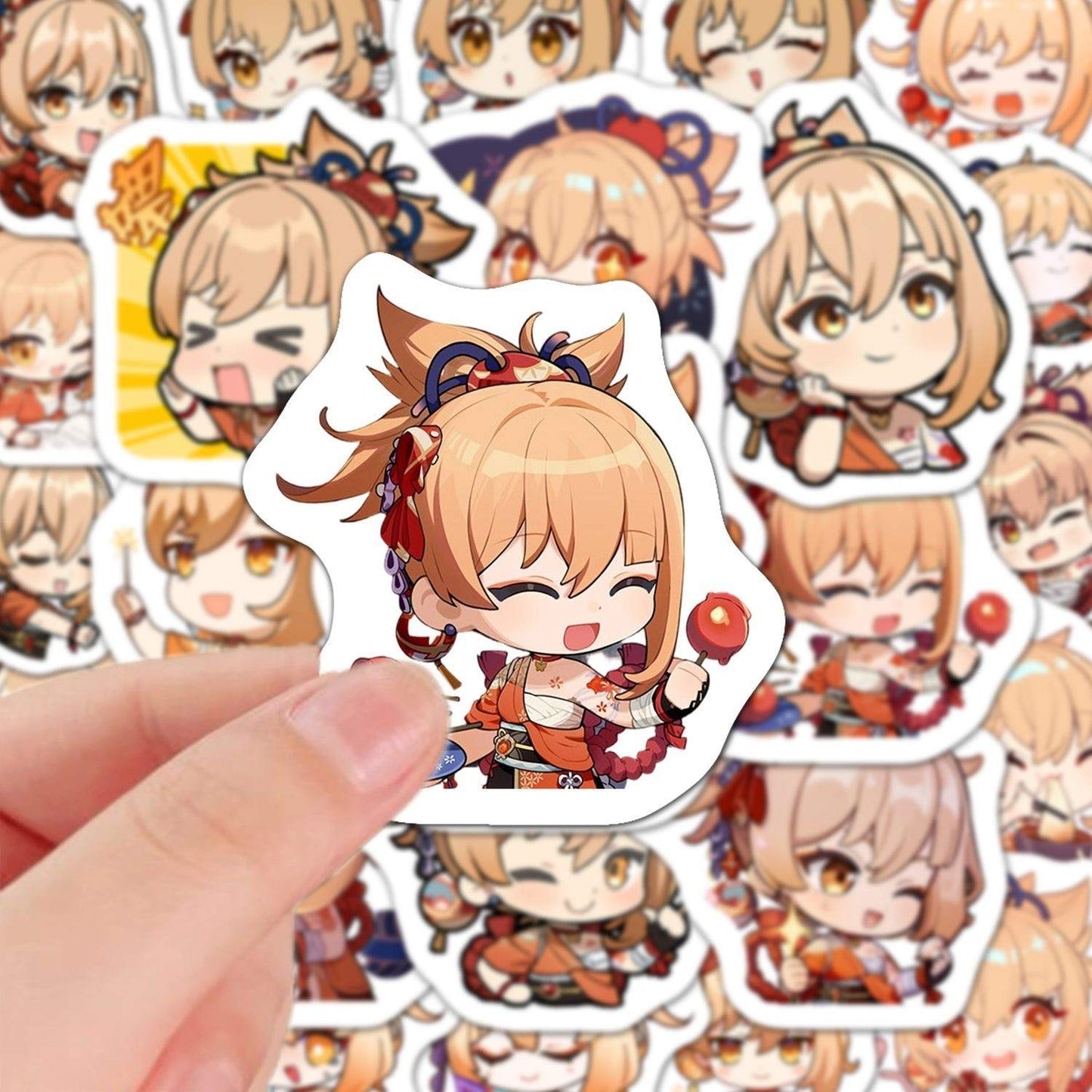 60 PCS Yoimiya Genshin Stickers - Anime Fan Gifts -Zllada