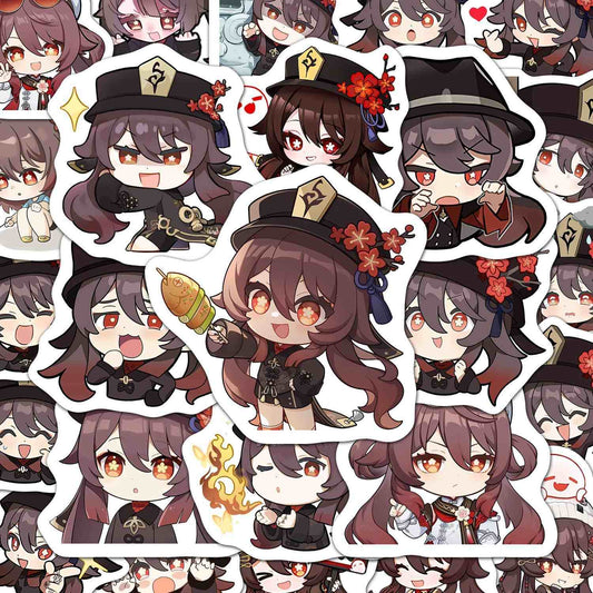 60 PCS HuTao Genshin Stickers - Anime Fan Gifts -Zllada