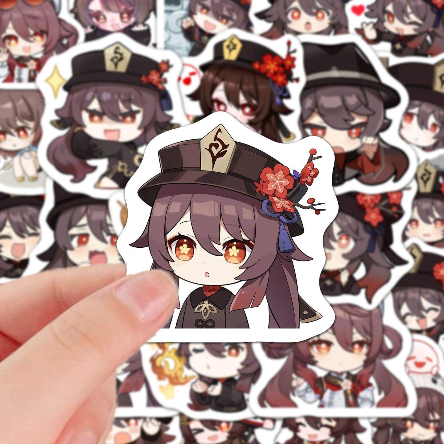 60 PCS HuTao Genshin Stickers - Anime Fan Gifts -Zllada