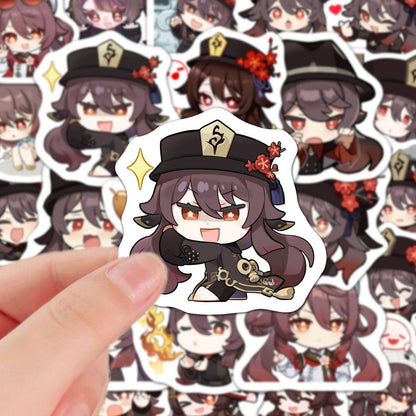 60 PCS HuTao Genshin Stickers - Anime Fan Gifts -Zllada