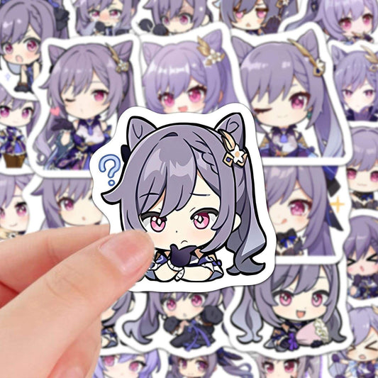 60 PCS KeQing Genshin Stickers - Anime Fan Gifts -Zllada