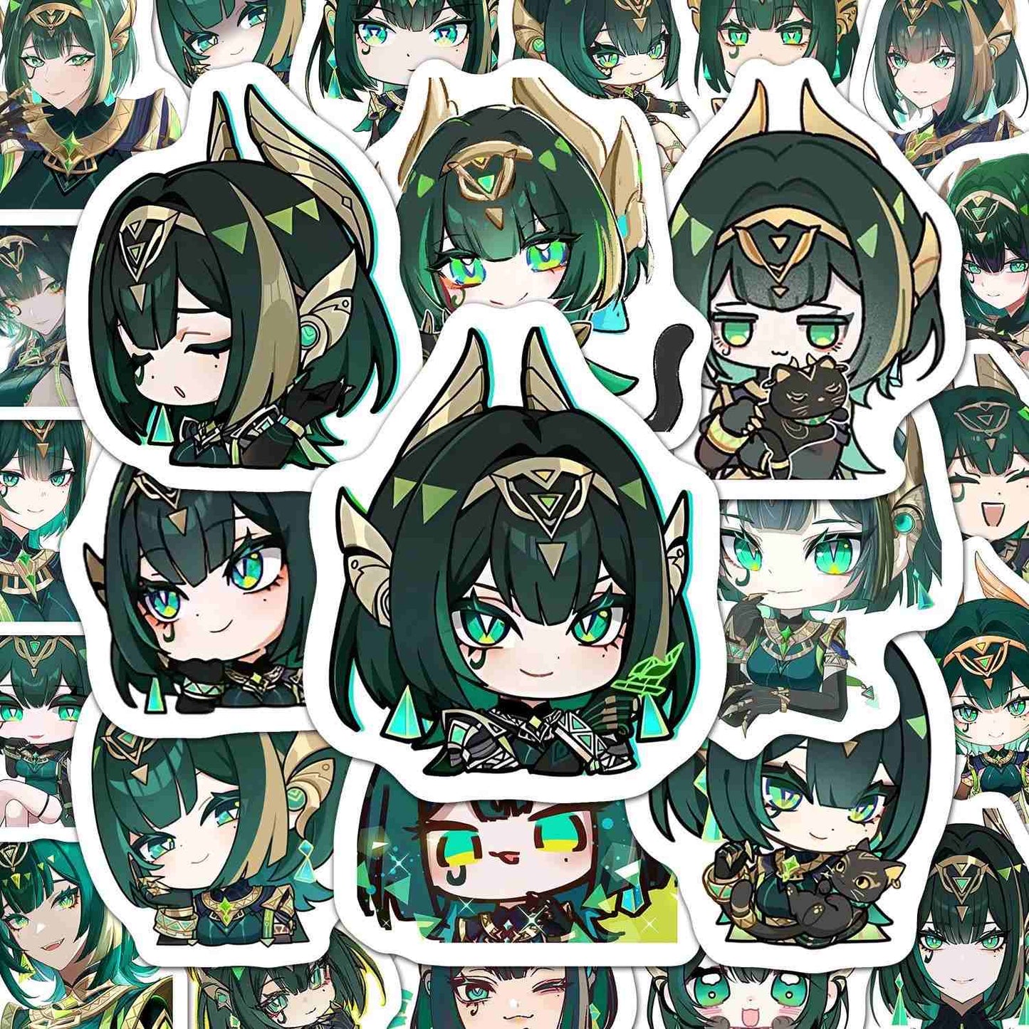 60 PCS Nefer Genshin Stickers - Anime Fan Gifts -Zllada