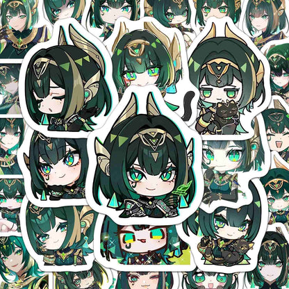 60 PCS Nefer Genshin Stickers - Anime Fan Gifts -Zllada