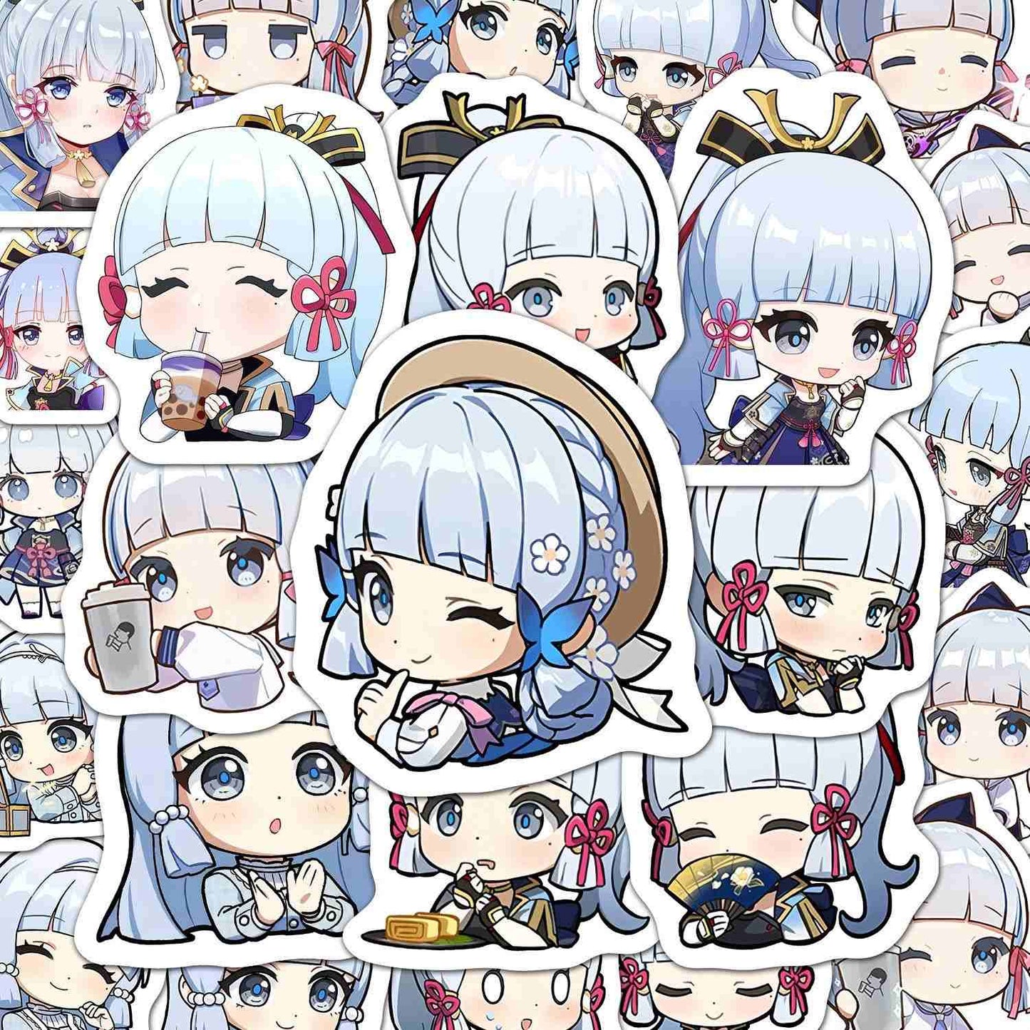 60 PCS Ayaka Genshin Stickers - Anime Fan Gifts -Zllada