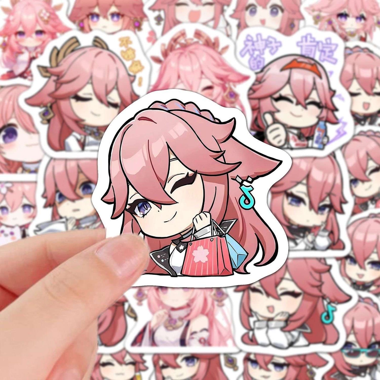 Yae Miko Genshin 60 PCS Stickers - Anime Fan Gifts -Zllada