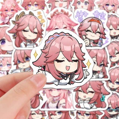 Yae Miko Genshin 60 PCS Stickers - Anime Fan Gifts -Zllada