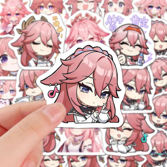 Yae Miko Genshin 60 PCS Stickers - Anime Fan Gifts -Zllada