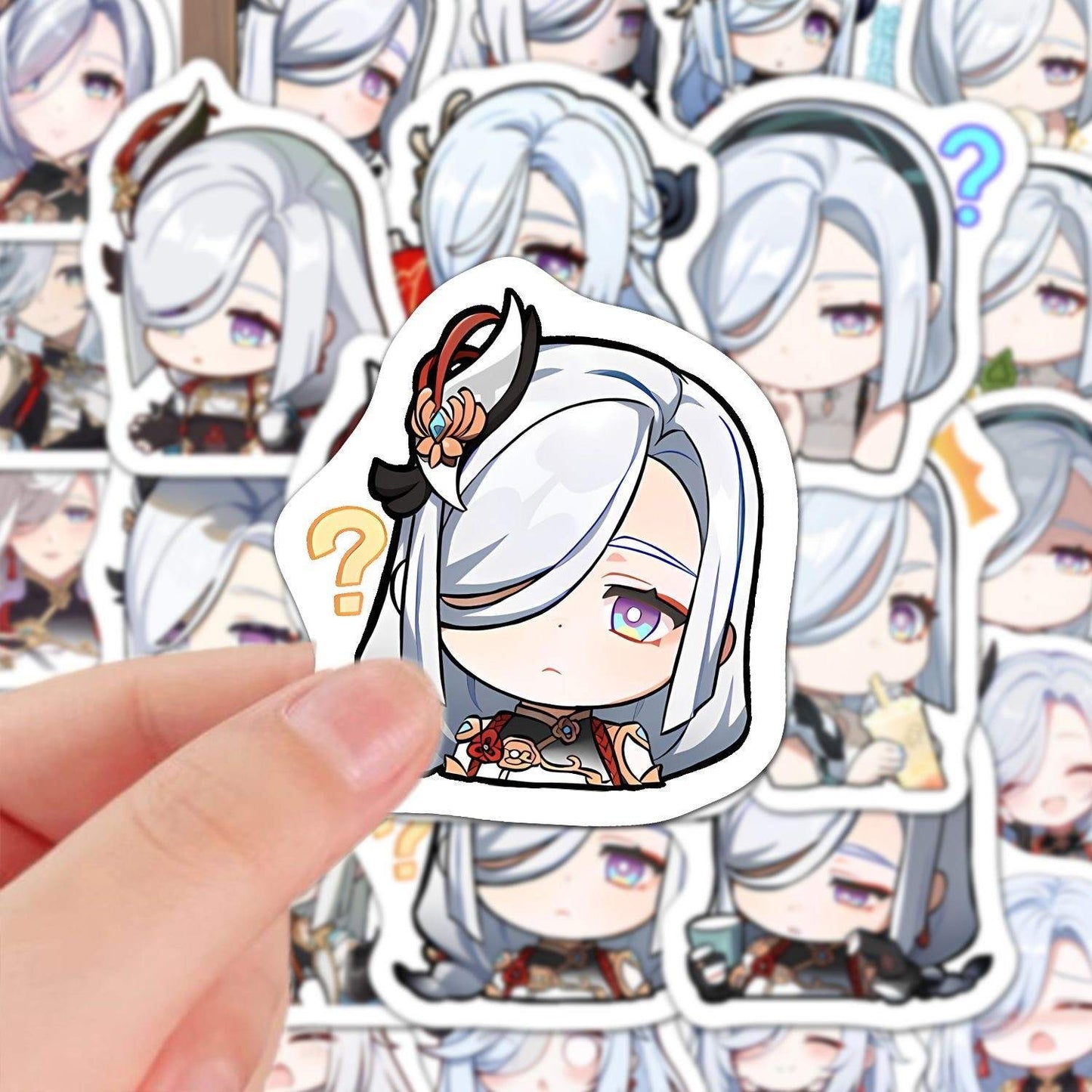 Shenhe Genshin 60 PCS Stickers - Anime Fan Gifts -Zllada