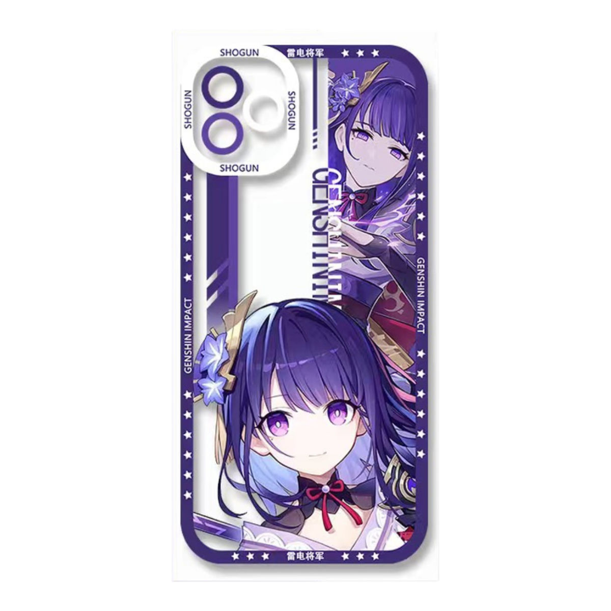 Q Style Genshin Phone Case - Cute Transparent Silicone Full Camera Protection All Round Defense Non Slip Cover - Anime Character Design [Specify Phone Model]