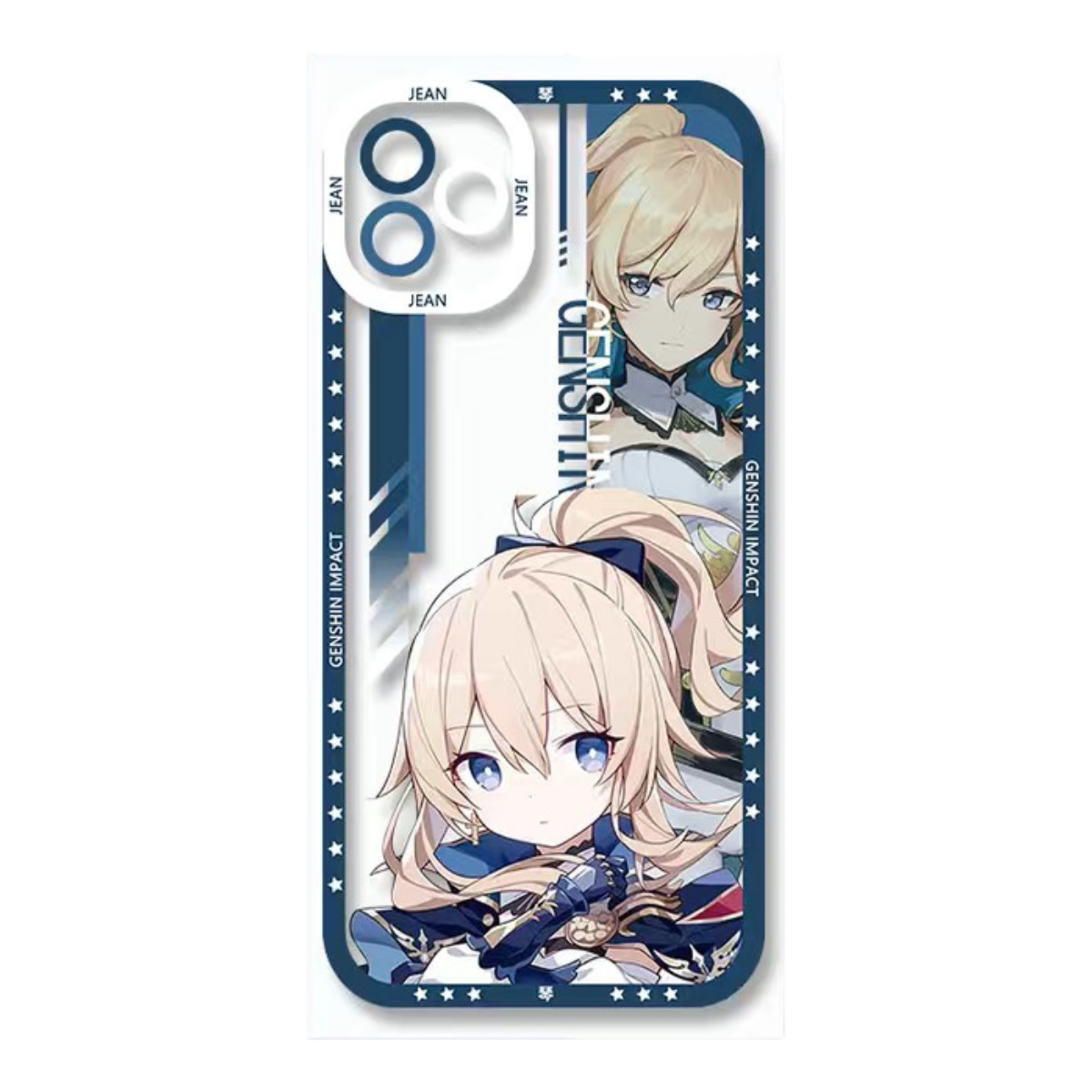 Q Style Genshin Phone Case - Cute Transparent Silicone Full Camera Protection All Round Defense Non Slip Cover - Anime Character Design [Specify Phone Model]