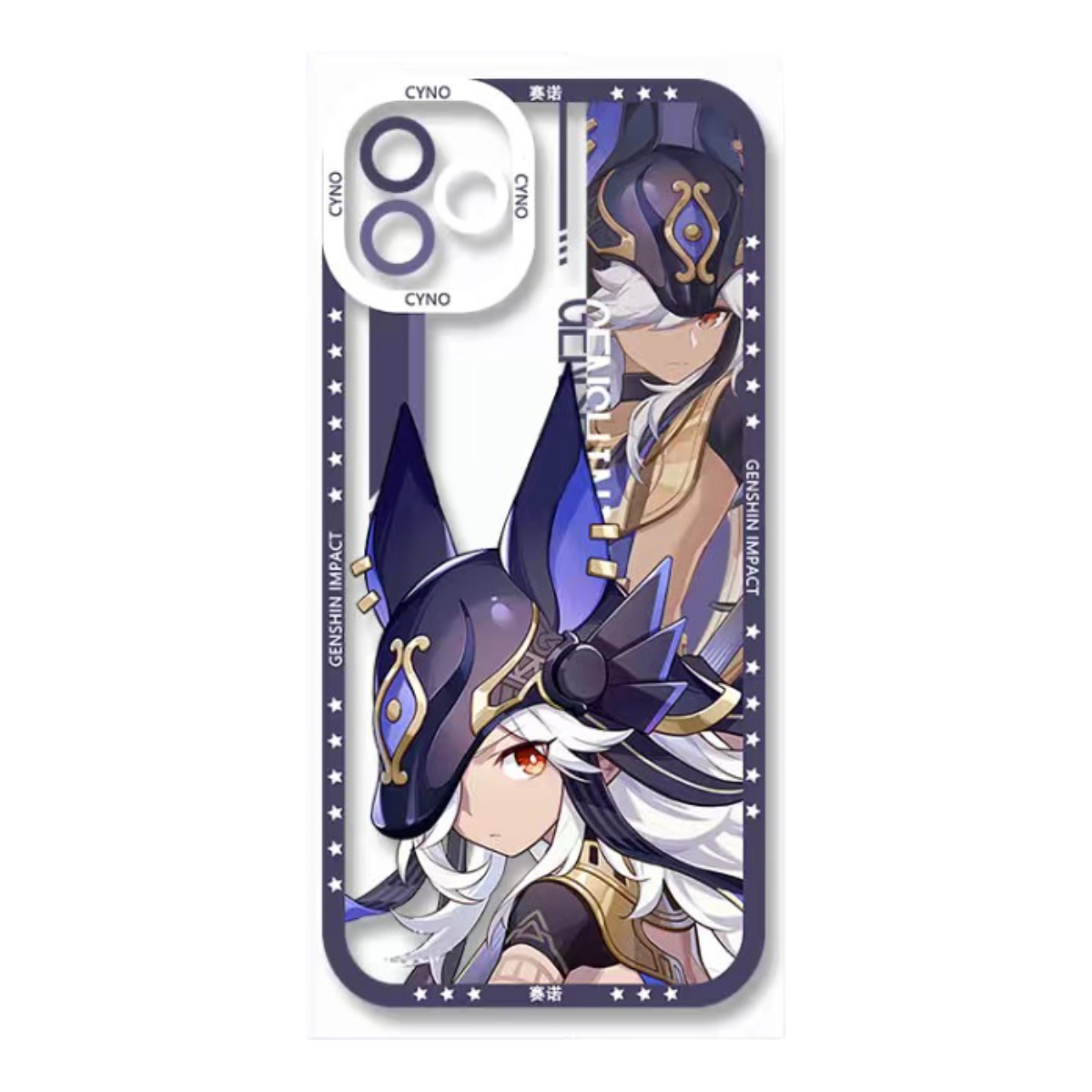 Q Style Genshin Phone Case - Cute Transparent Silicone Full Camera Protection All Round Defense Non Slip Cover - Anime Character Design [Specify Phone Model]