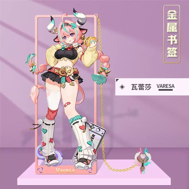Genshin Impact Amber Metal Bookmark - Anime Figure Merch with 3D Display Box - Birthday Gifts for Fans Friends Gamer Book Lovers - Zllada