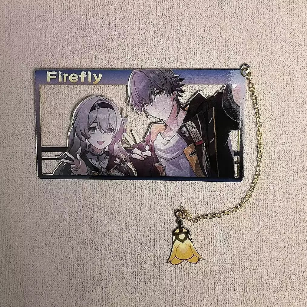 Honkai Star Rail Acheron Metal Bookmark - Anime Figure Merch with 3D Display Box - Birthday Gifts for Fans Friends Gamer Book Lovers - Zllada