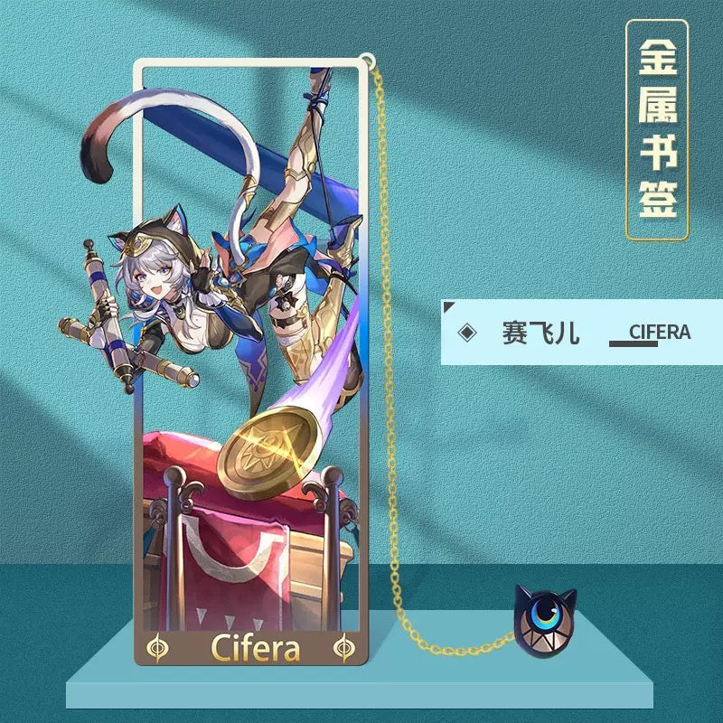 Honkai Star Rail Acheron Metal Bookmark - Anime Figure Merch with 3D Display Box - Birthday Gifts for Fans Friends Gamer Book Lovers - Zllada