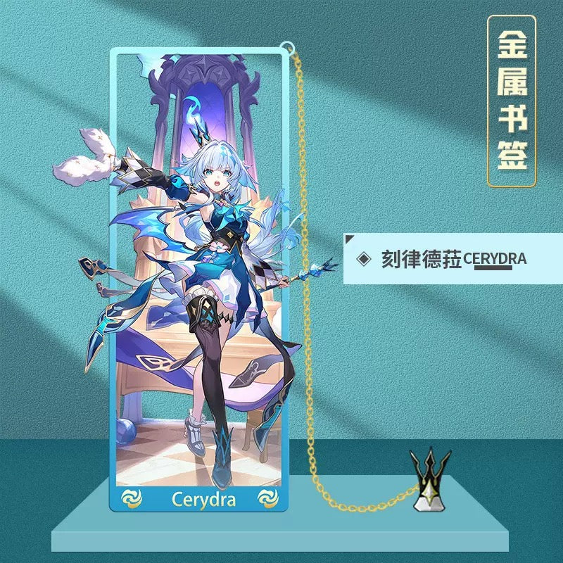 Honkai Star Rail Acheron Metal Bookmark - Anime Figure Merch with 3D Display Box - Birthday Gifts for Fans Friends Gamer Book Lovers - Zllada
