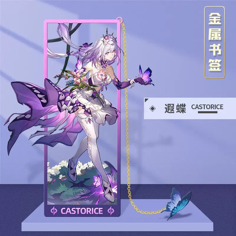 Honkai Star Rail Acheron Metal Bookmark - Anime Figure Merch with 3D Display Box - Birthday Gifts for Fans Friends Gamer Book Lovers - Zllada