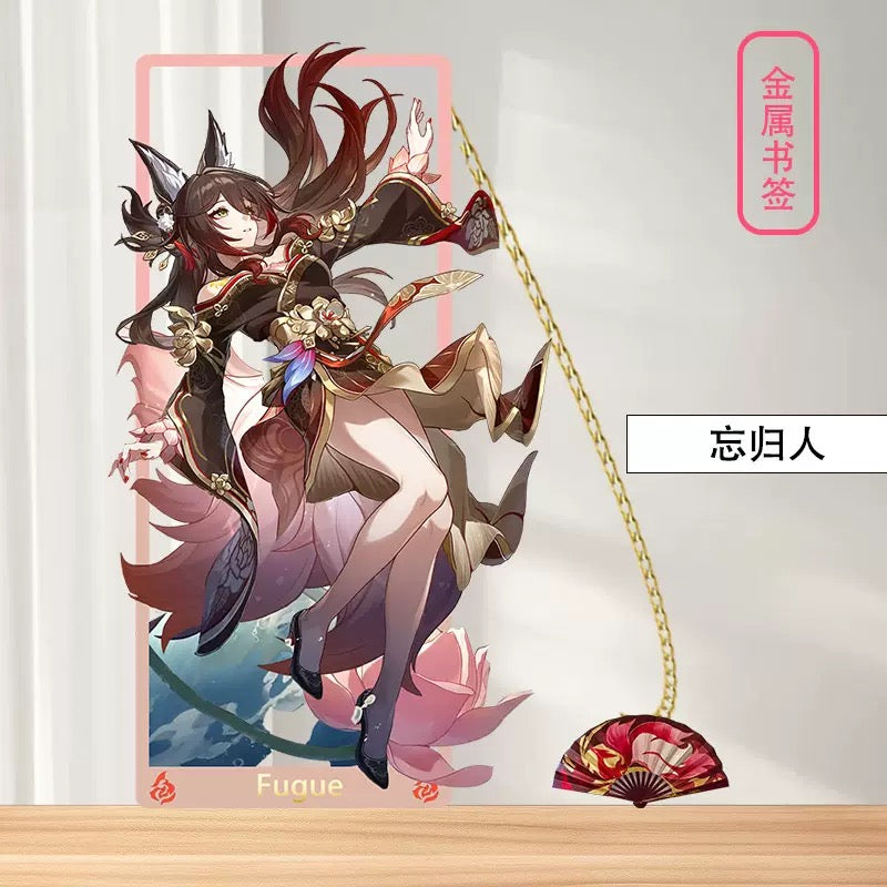 Honkai Star Rail Acheron Metal Bookmark - Anime Figure Merch with 3D Display Box - Birthday Gifts for Fans Friends Gamer Book Lovers - Zllada