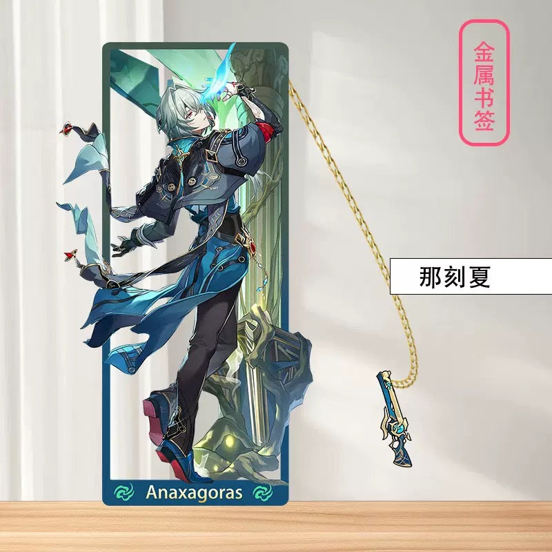 Honkai Star Rail Acheron Metal Bookmark - Anime Figure Merch with 3D Display Box - Birthday Gifts for Fans Friends Gamer Book Lovers - Zllada
