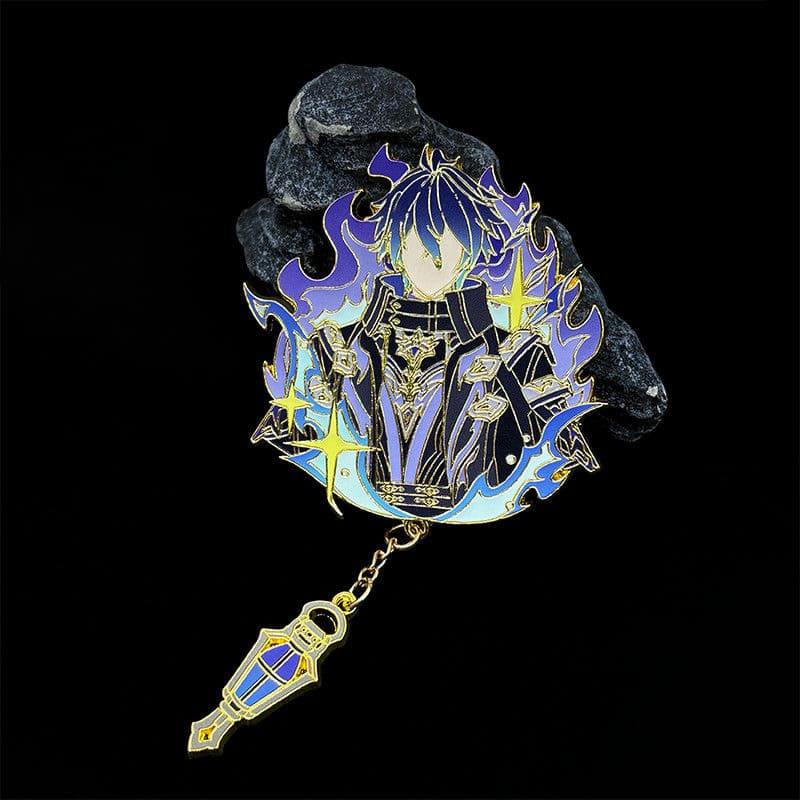 Flins Genshin Character Pin Badges - Refrigerator Magnet Anime Game Merch Gift for Fans and Students - Zllada