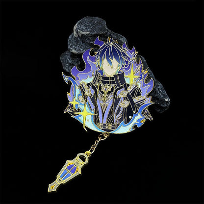 Flins Genshin Character Pin Badges - Refrigerator Magnet Anime Game Merch Gift for Fans and Students - Zllada