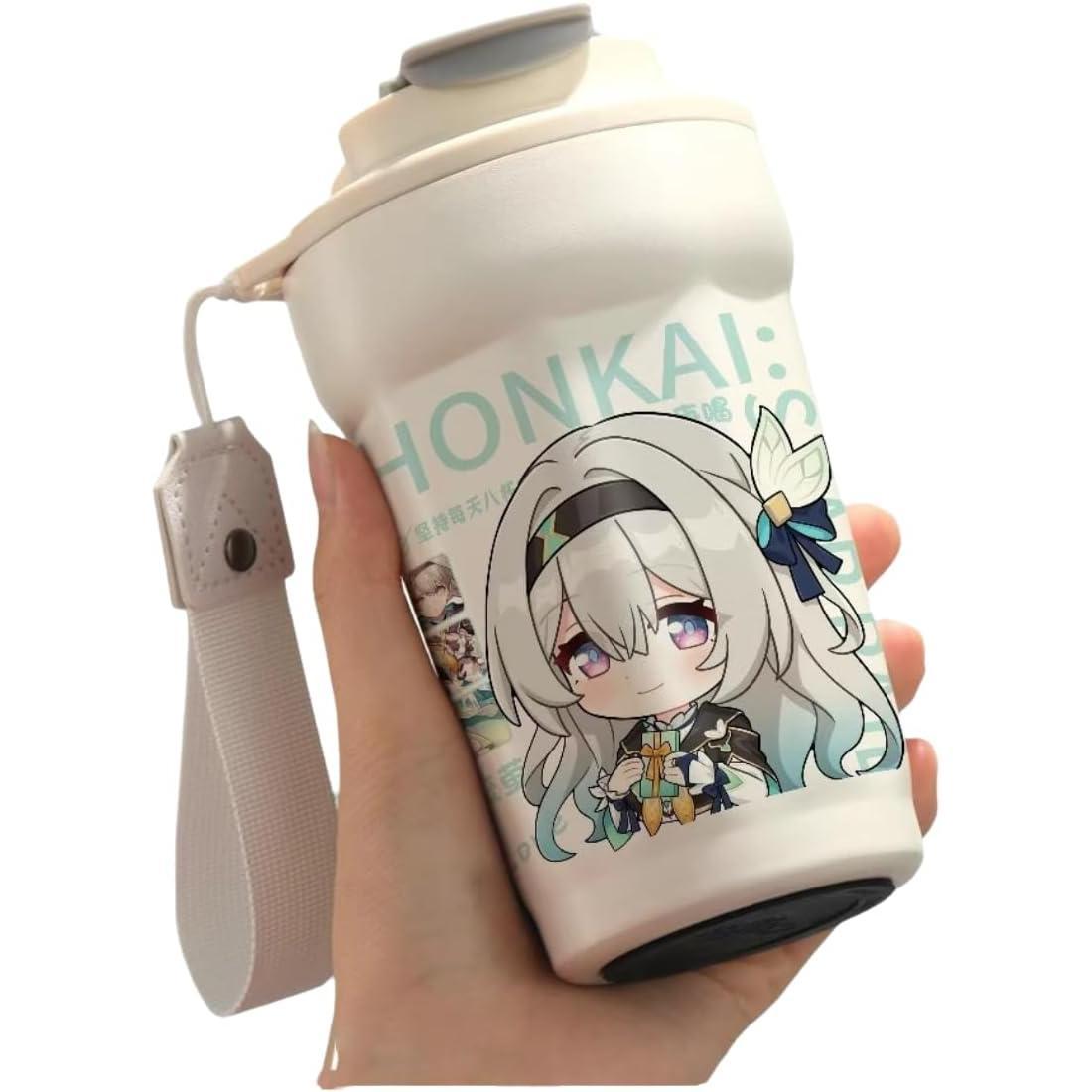 Star Rail  Travel Mug Sparkle - 316 Stainless Steel Insulated Coffee Cup with Dual-Use Lid - Leak-Proof Design & Portable Hand Strap - Anime Gaming Gift for Fans
