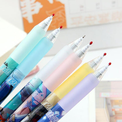 Star Rail  Gel Pens - Black 6 Styles 12-Piece Set with 20 Refills - Jing Yuan Bailu March 7th Yanqing Luocha Silver Wolf - Gift for Fans - Zllada