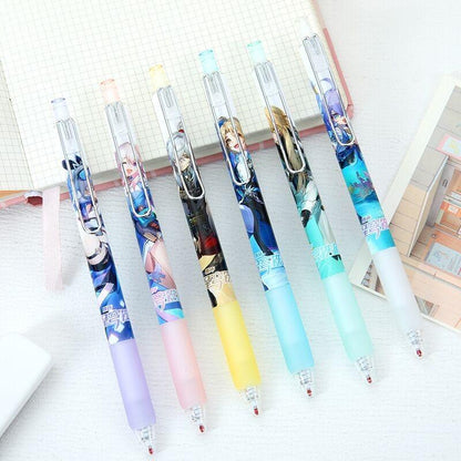 Star Rail Gel Pens - Black 6 Styles 12 Pcs Box with 10 Refills - Jing Yuan Bailu March 7th Yanqing Luocha  Silver Wolf - Gift for Fans - Zllada