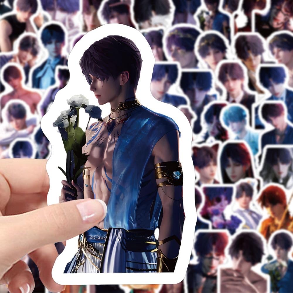 200 Pcs Caleb Love Deepspace Stickers - Waterproof DIY Decals for Laptop, Fridge, Cup, Wall Decor Zayne Xavier Rafayel Sylus Caleb - Anime Fan Gift