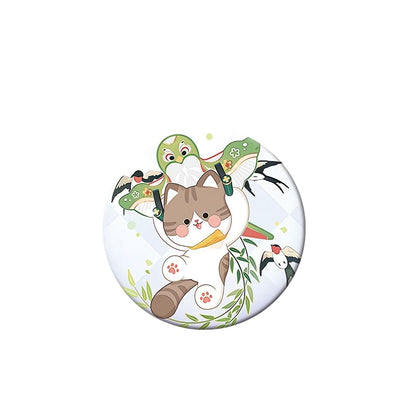 Cat Card Love Deepspace Badge Pin Set  - 9 Pcs 58mm with 5 Character Cute Cartoon Style - Zayne, Xavier, Rafayel, Sylus,Caleb - Brooch Pendant for Ita Bag Decoration