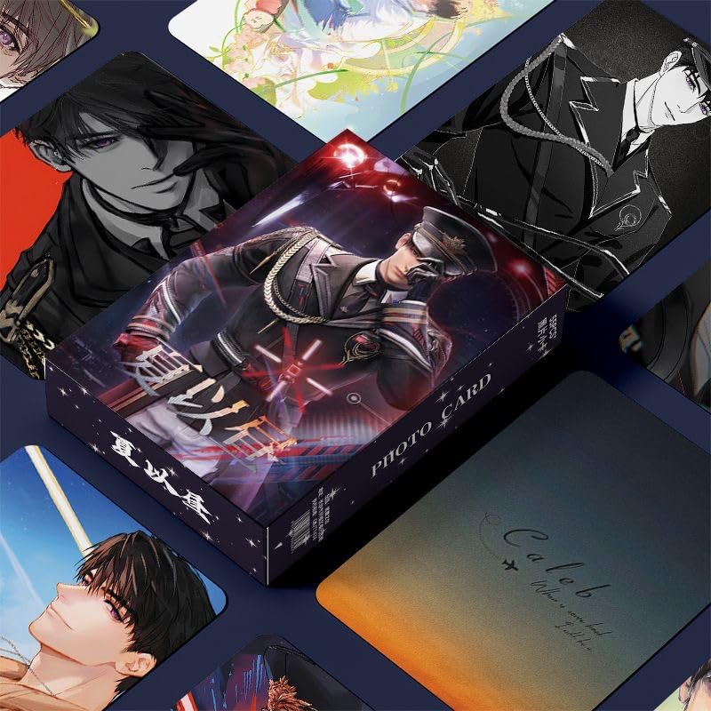 Love Deepspace Cards - 55-Piece Holographic Trading Collector Set with Scratch-Resistant Sleeves, Featuring Zayne, Xavier, Caleb Rafayel & Sylus