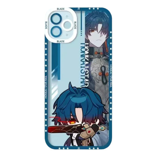 Blade Star Rail  Phone Case Laptop screen protector  protective cover - Q Style Cute Anime Character Design - Transparent Silicone Full Camera Protection All Round Defense Non Slip Cover - Zllada