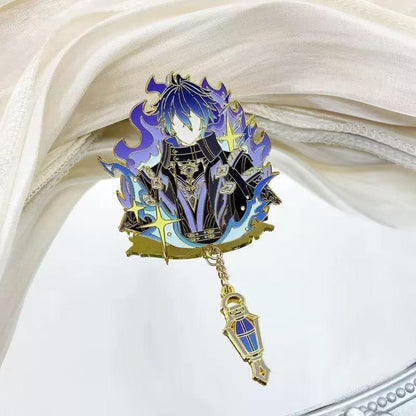 Flins Genshin Character Pin Badges - Refrigerator Magnet Anime Game Merch Gift for Fans and Students - Zllada