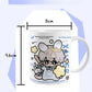 Xavier Love and Deepspace Mug Set - 330ml Chibi Ceramic Mug with Spoon & Coaster - Ideal Gift for Game Fans Featuring Zayne, Xavier, Rafayel, Sylus & Caleb