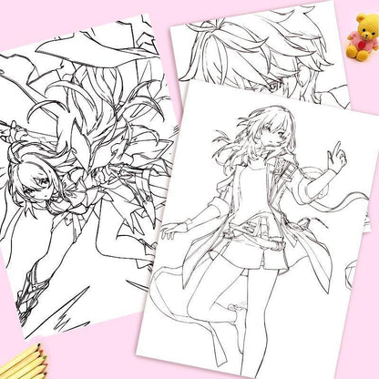 Star Rail Merch Coloring Book 30 Pages A4 Paper /Tracing Book Sketchbook Notebooks Products Gifts for Fans Merchandise  - Zllada